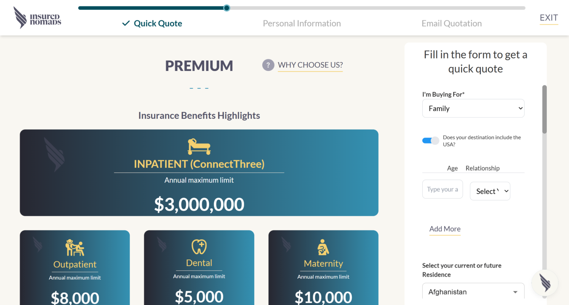 Individual Health Quote project preview
