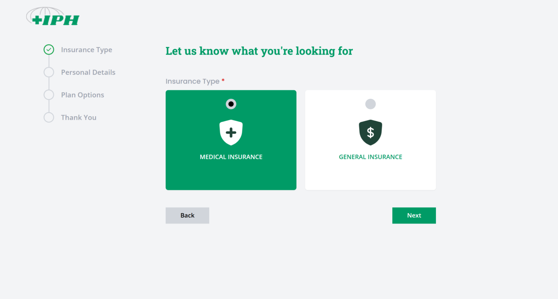 IPH Quote Microsite project preview