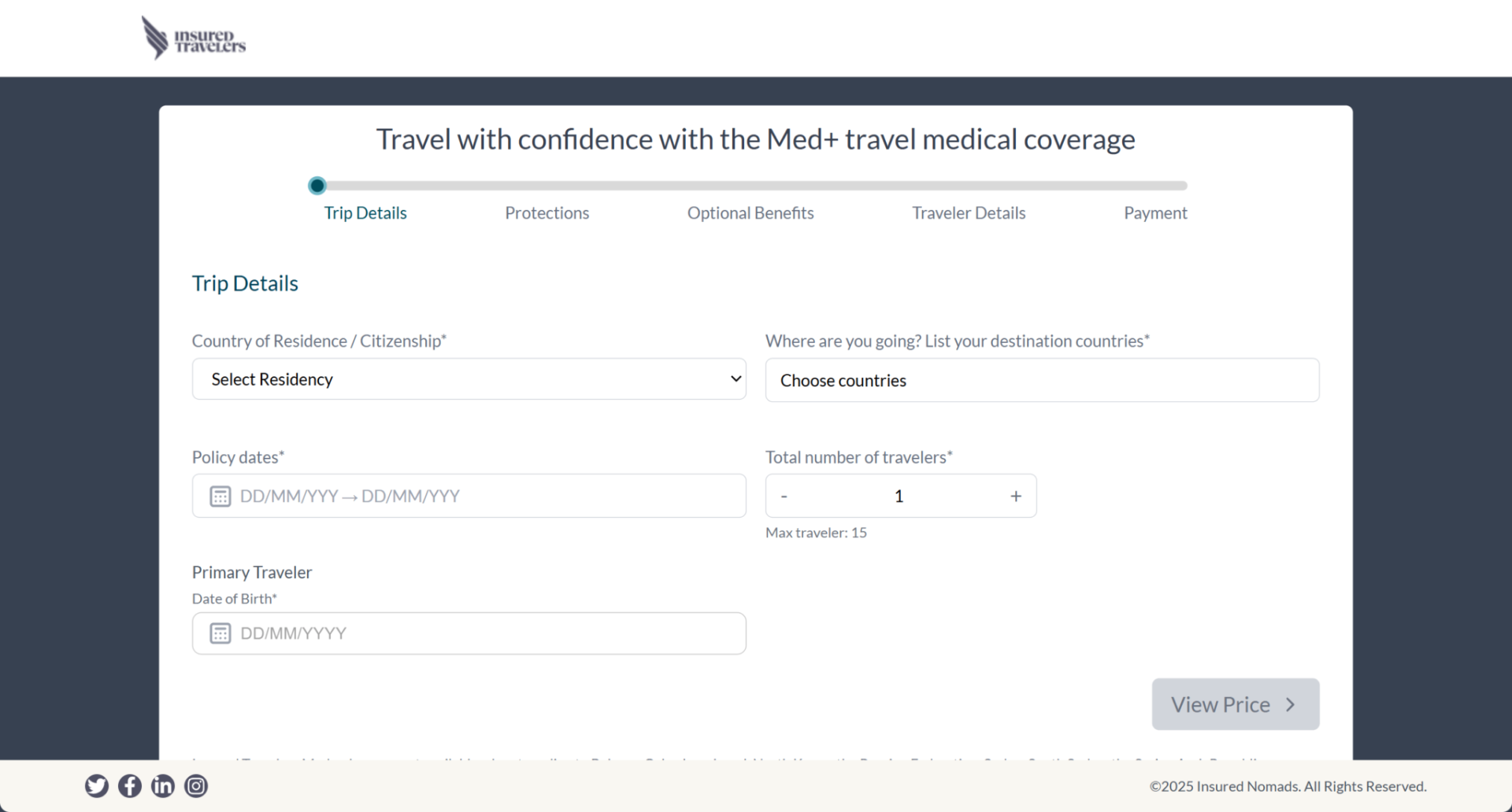 Travel Insurance Quote Tool project preview